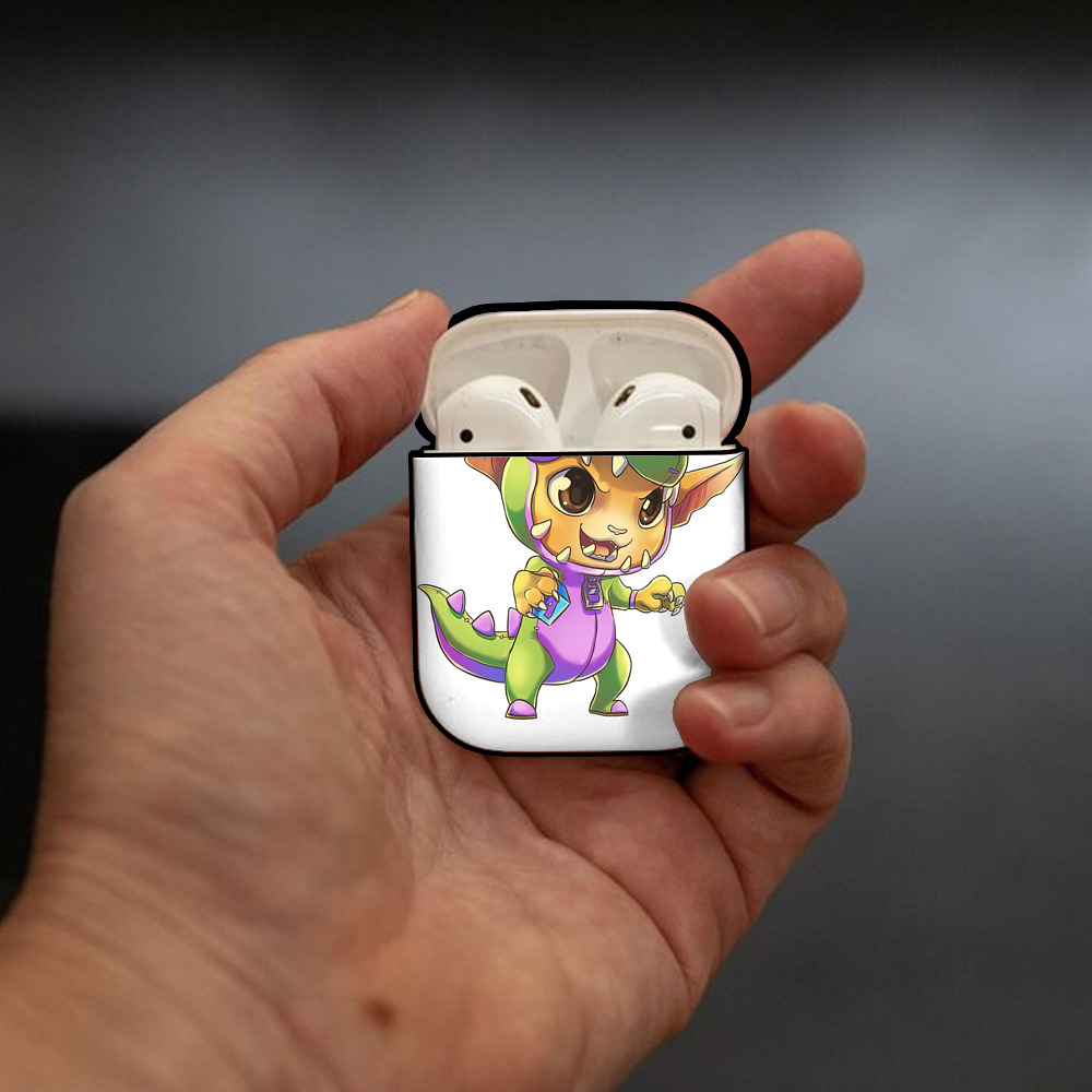 リーグ・オブ・レジェンド League of Legends LOL AirPods 第2世代保護ケース ハードシェル ブラック 耐衝撃・防指紋・カラビナ付き