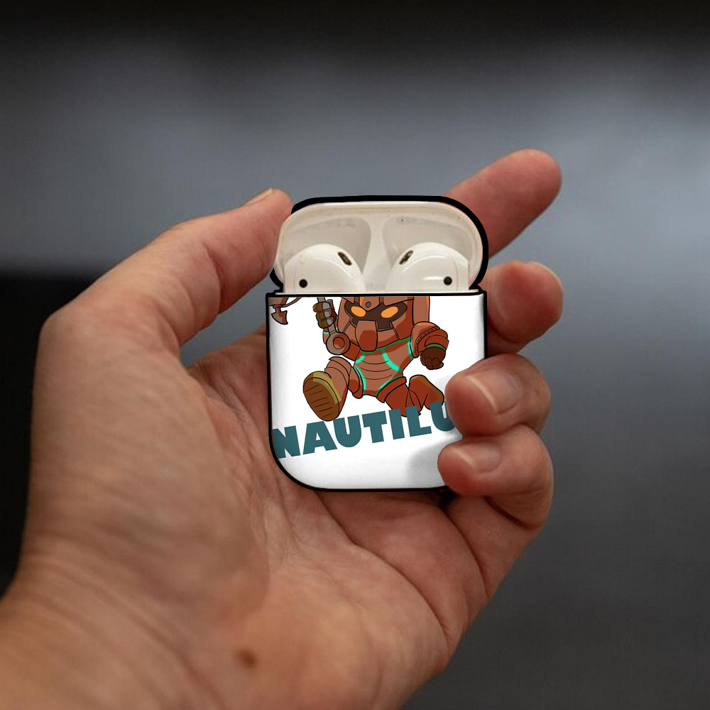 リーグ・オブ・レジェンド League of Legends LOL AirPods 第2世代保護ケース ハードシェル ブラック 耐衝撃・防指紋・カラビナ付き
