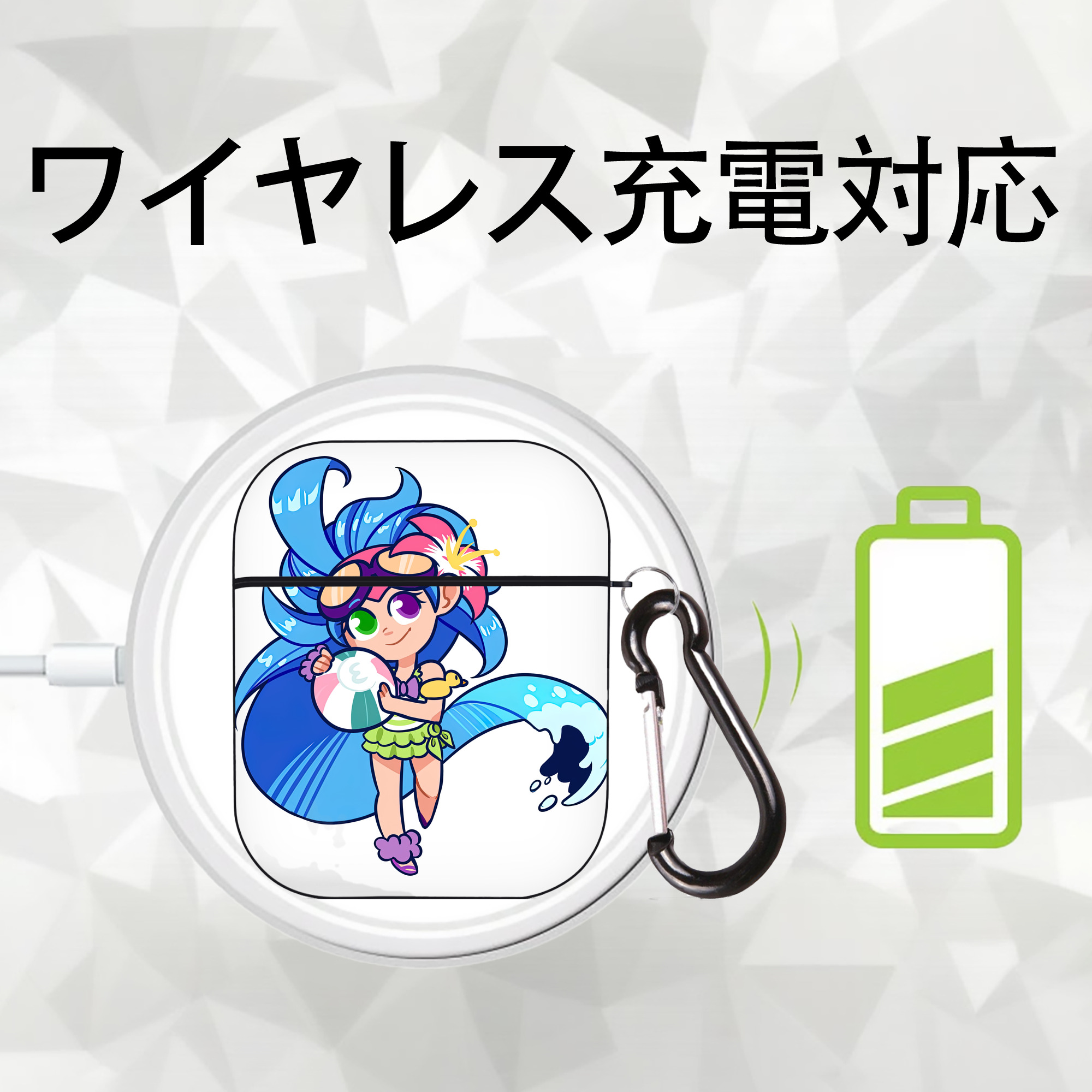 リーグ・オブ・レジェンド League of Legends LOL AirPods 第2世代保護ケース ハードシェル ブラック 耐衝撃・防指紋・カラビナ付き