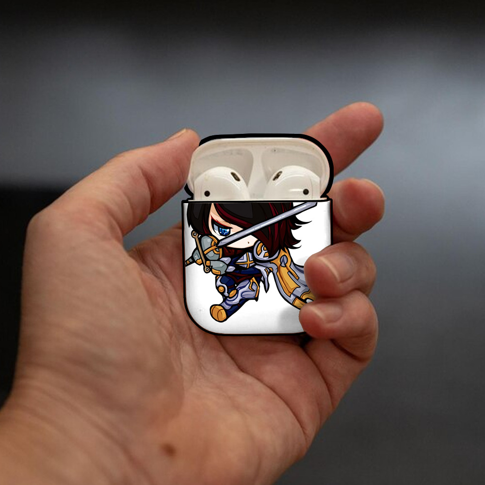 リーグ・オブ・レジェンド League of Legends LOL AirPods 第2世代保護ケース ハードシェル ブラック 耐衝撃・防指紋・カラビナ付き
