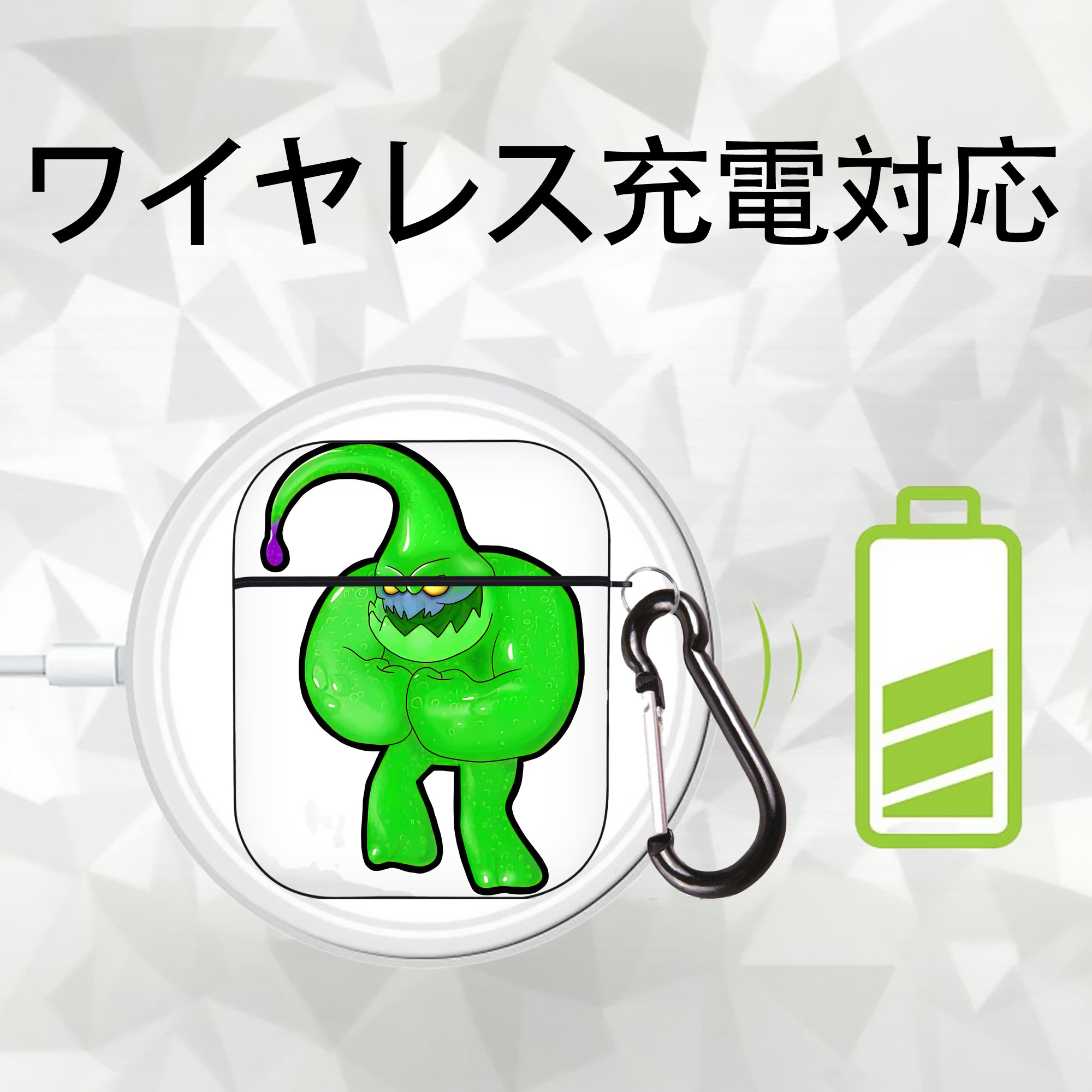 リーグ・オブ・レジェンド League of Legends LOL AirPods 第2世代保護ケース ハードシェル ブラック 耐衝撃・防指紋・カラビナ付き
