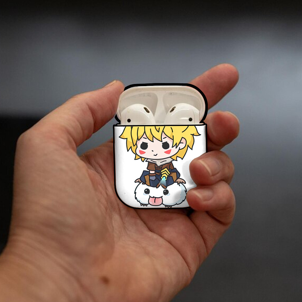 リーグ・オブ・レジェンド League of Legends LOL AirPods 第2世代保護ケース ハードシェル ブラック 耐衝撃・防指紋・カラビナ付き