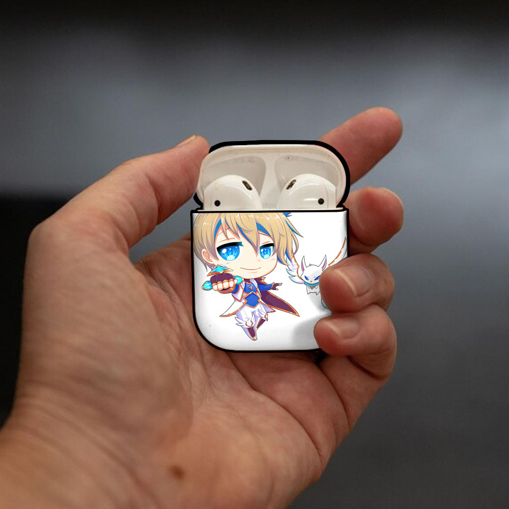 リーグ・オブ・レジェンド League of Legends LOL AirPods 第2世代保護ケース ハードシェル ブラック 耐衝撃・防指紋・カラビナ付き